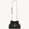 Jamie shoulder pouch bag in lambskin leather – Black