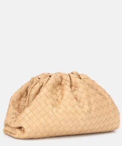 Intrecciato Leather Clutch Pouch