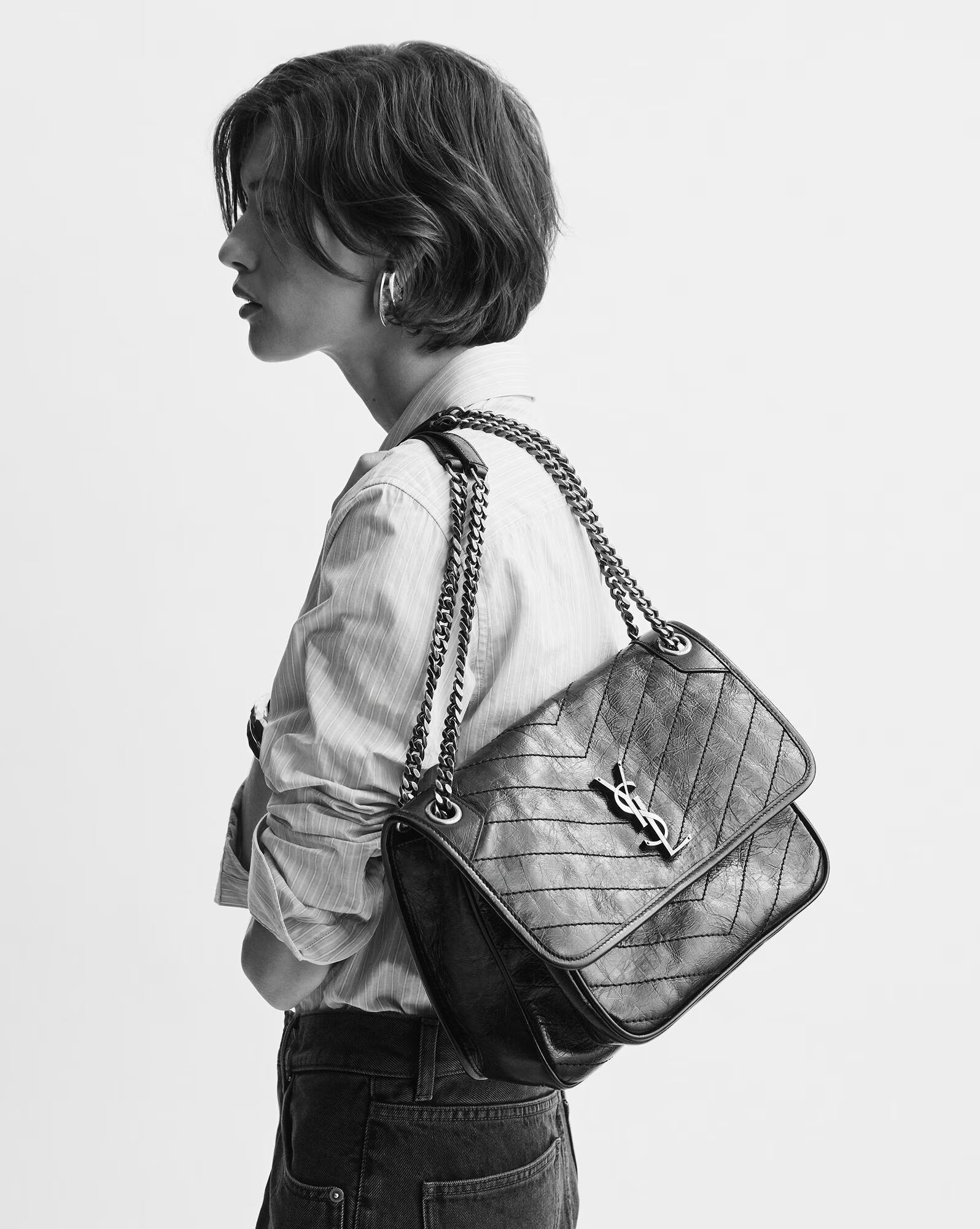 NIKI Medium in Vintage Leather – Black