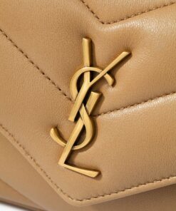 LOULOU MINI in lambskin leather – Beige