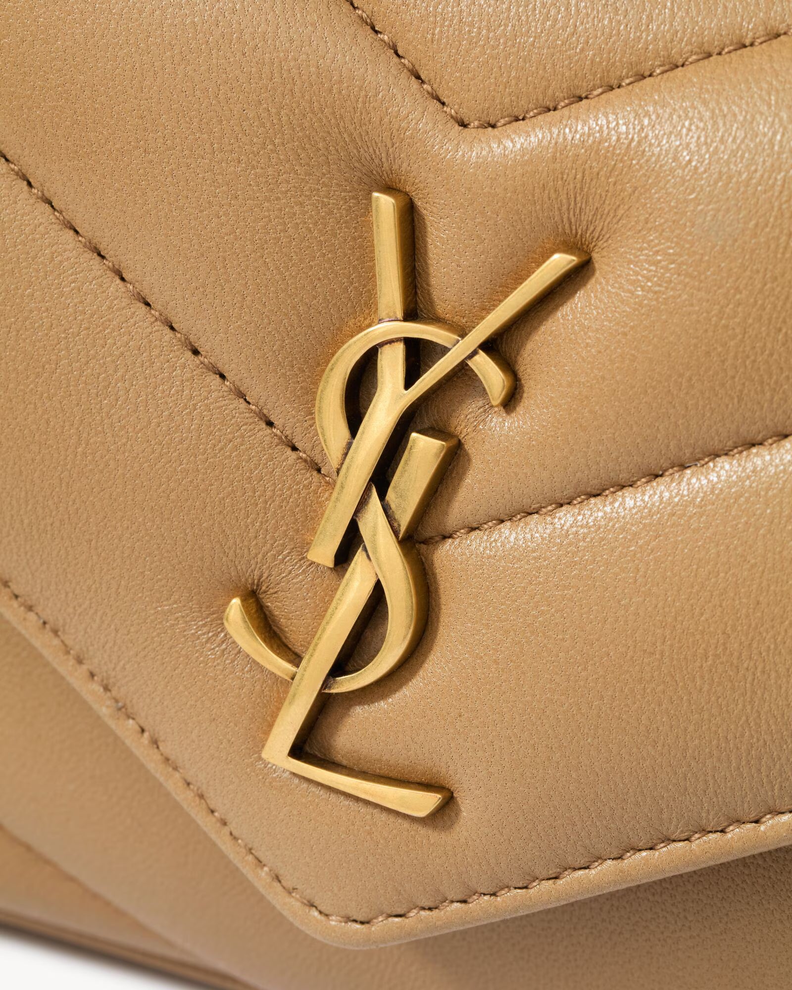 LOULOU MINI in lambskin leather – Beige