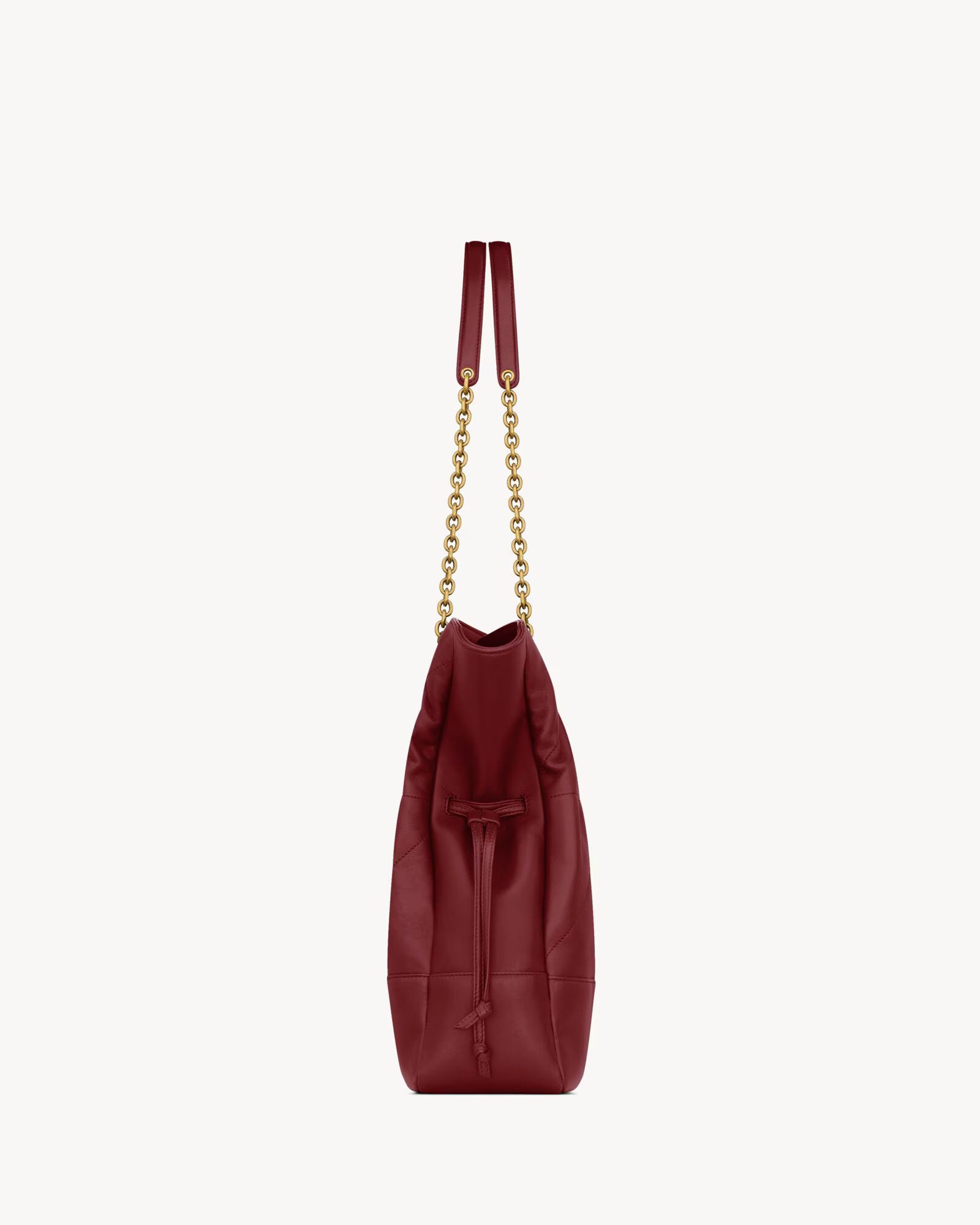 JAMIE SHOPPING BAG in lambskin leather – Burgundy