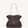 JAMIE SHOPPING BAG in lambskin leather – Brown