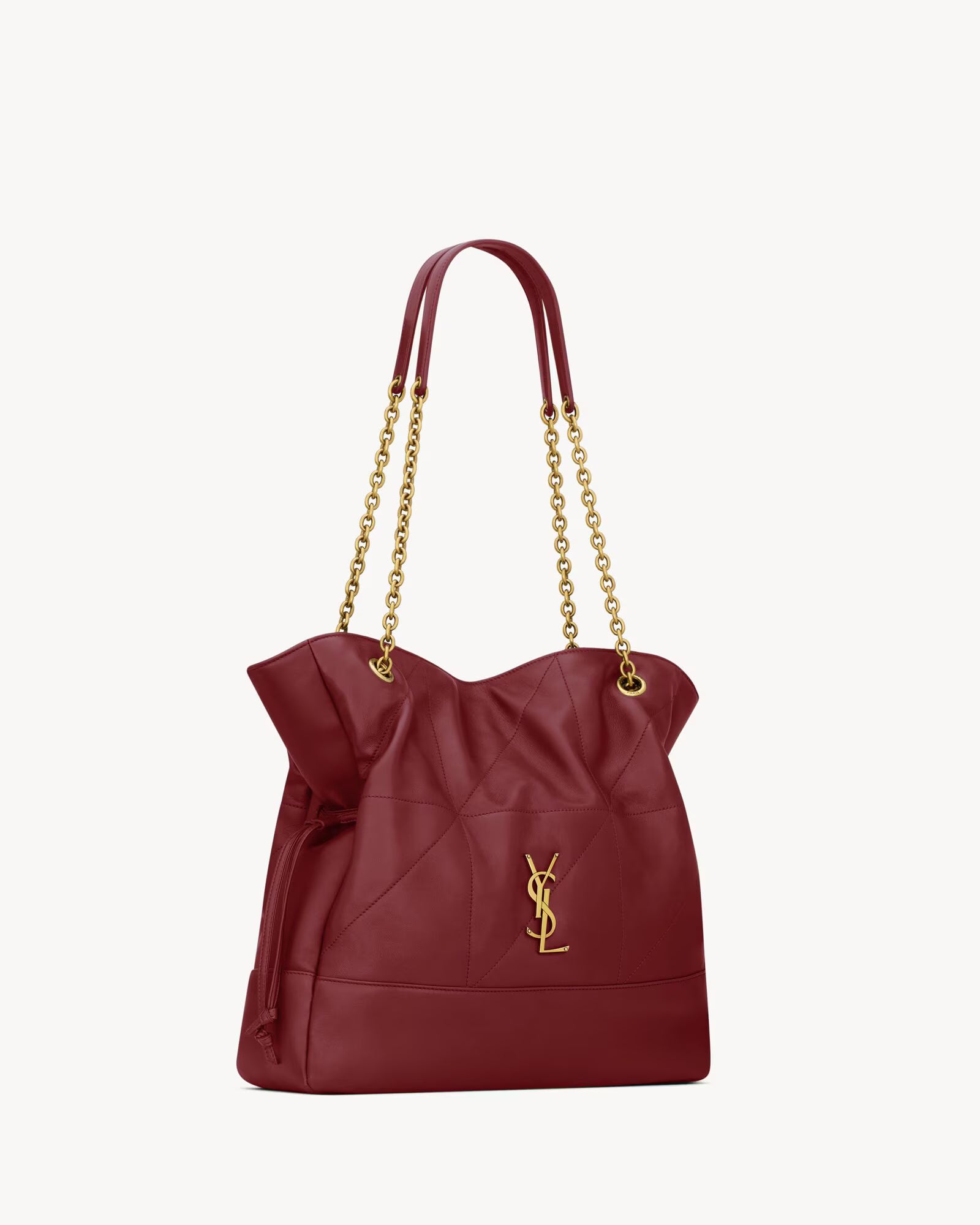 JAMIE SHOPPING BAG in lambskin leather – Burgundy