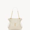 JAMIE SHOPPING BAG in lambskin leather – Cream