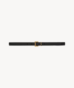 CASSANDRE Thin Belt with square buckle in box Saint Laurent Leather