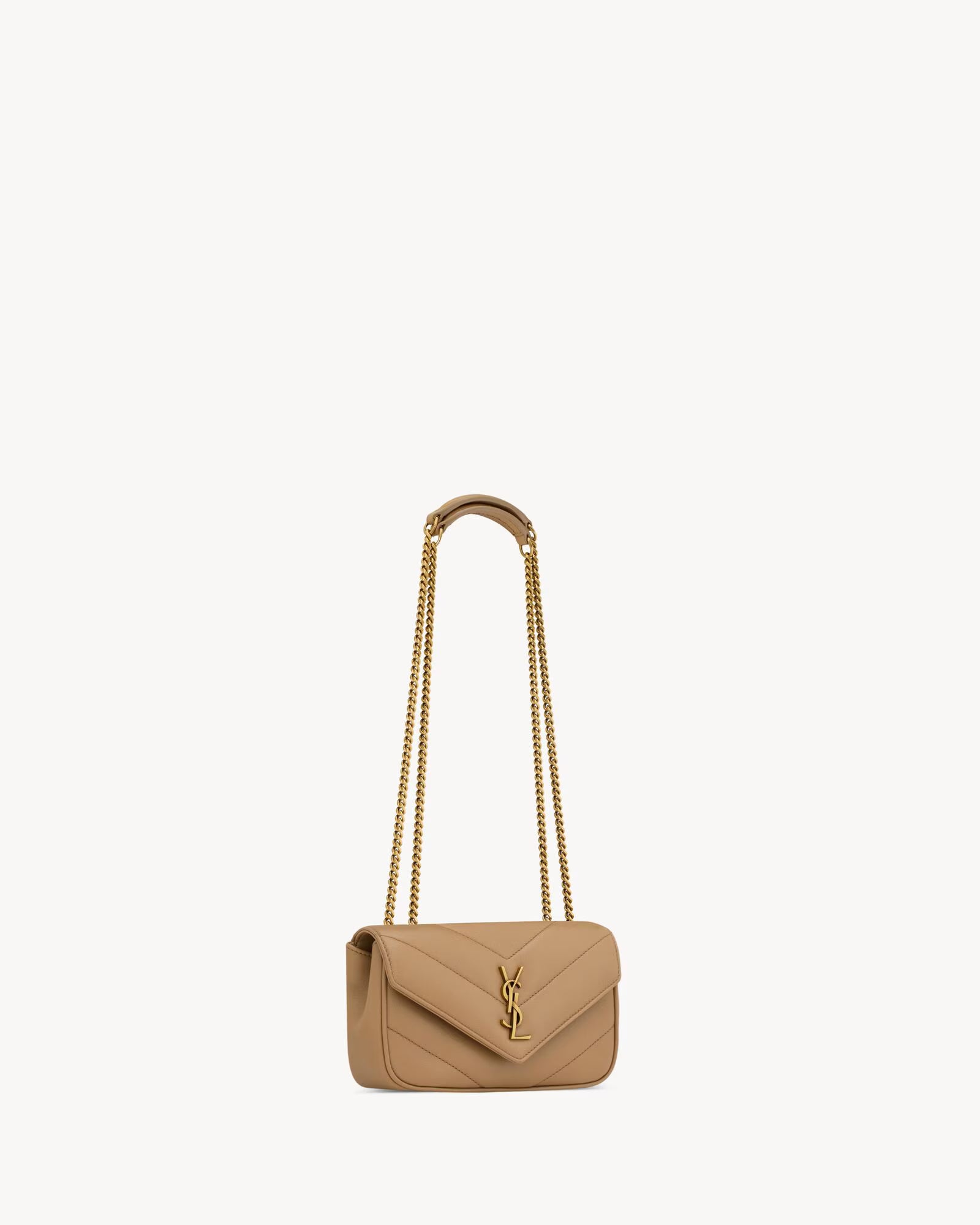 LOULOU MINI in lambskin leather – Beige