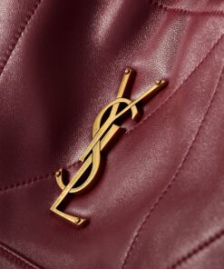 JAMIE SHOPPING BAG in lambskin leather – Burgundy