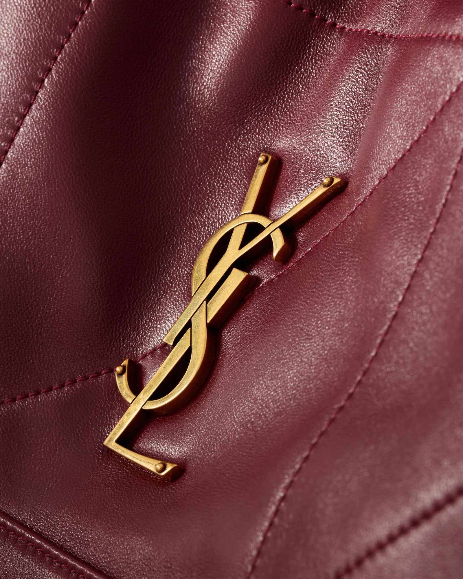 JAMIE SHOPPING BAG in lambskin leather – Burgundy