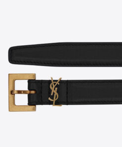 CASSANDRE Thin Belt with square buckle in box Saint Laurent Leather