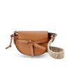 ual Mini Leather Crossbody Bag - Tan