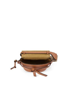 ual Mini Leather Crossbody Bag - Tan